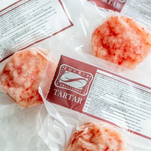 Raudonųjų Viduržemio jūros krevečių TARTARAS (120g.)